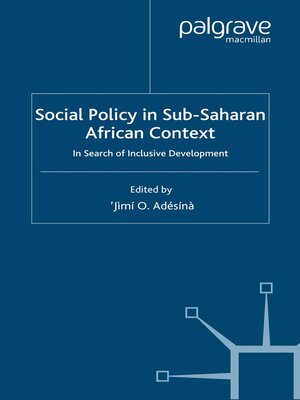 cover image of Social Policy in Sub-Saharan African Context